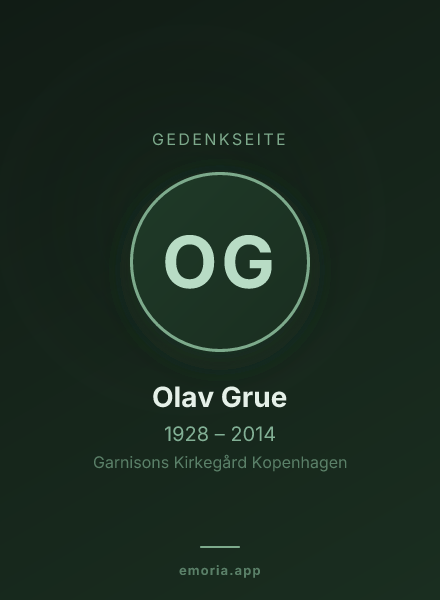 Gedenkportrait von Olav Grue