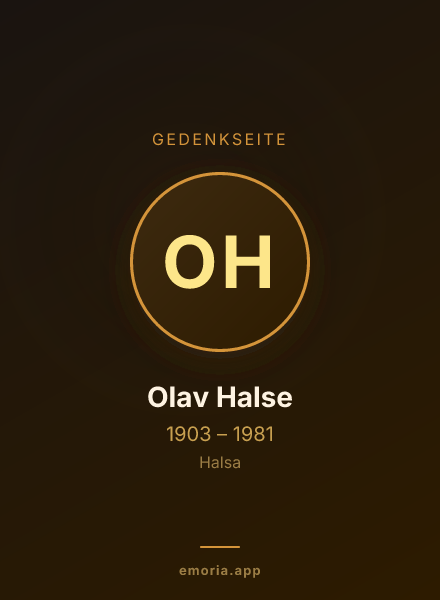 Gedenkportrait von Olav Halse