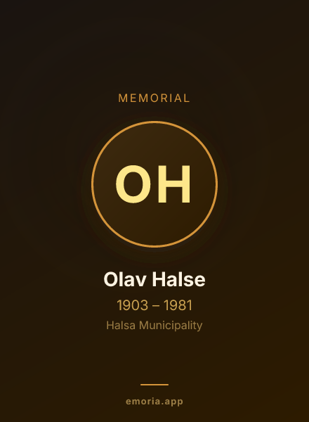 Memorial portrait of Olav Halse