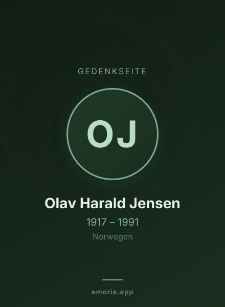 Gedenkportrait von Olav Harald Jensen