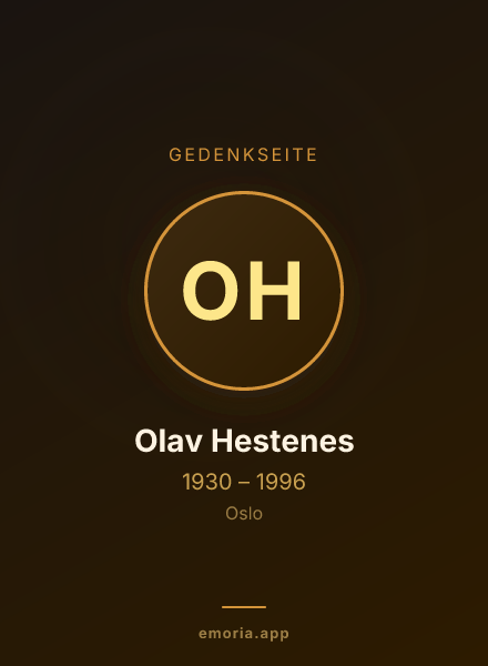 Gedenkportrait von Olav Hestenes