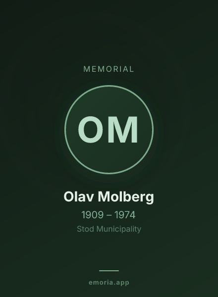 Memorial portrait of Olav Molberg