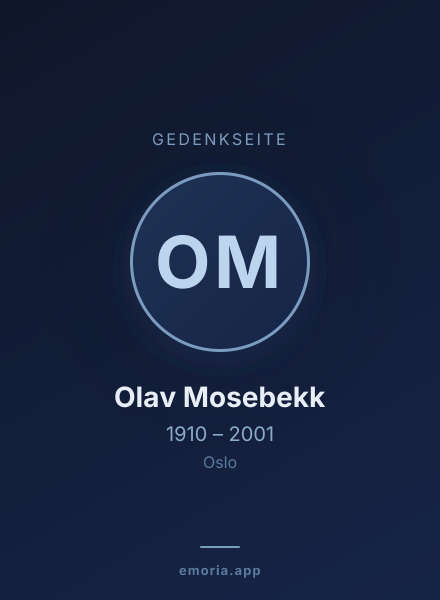 Gedenkportrait von Olav Mosebekk