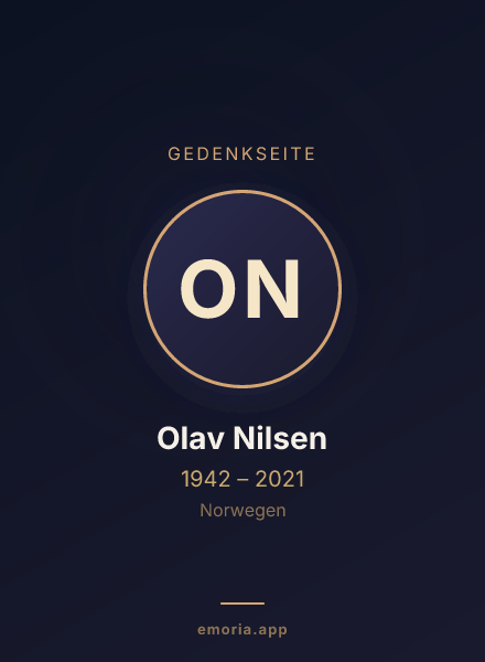 Gedenkportrait von Olav Nilsen