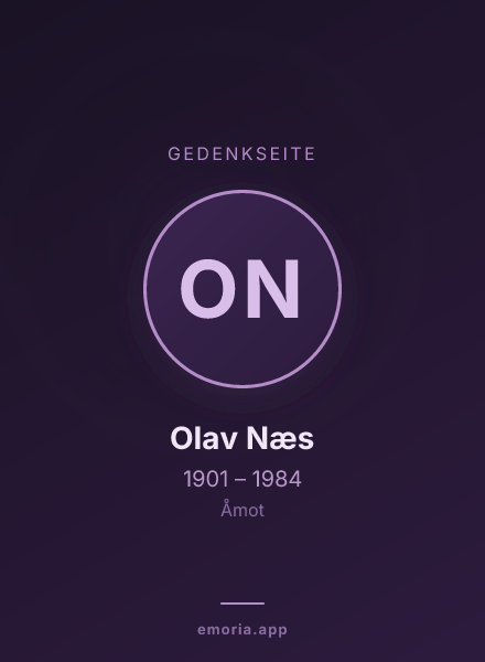Gedenkportrait von Olav Næs