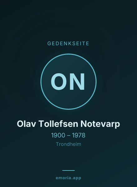 Gedenkportrait von Olav Tollefsen Notevarp