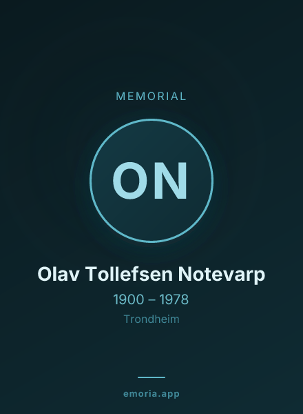 Memorial portrait of Olav Tollefsen Notevarp