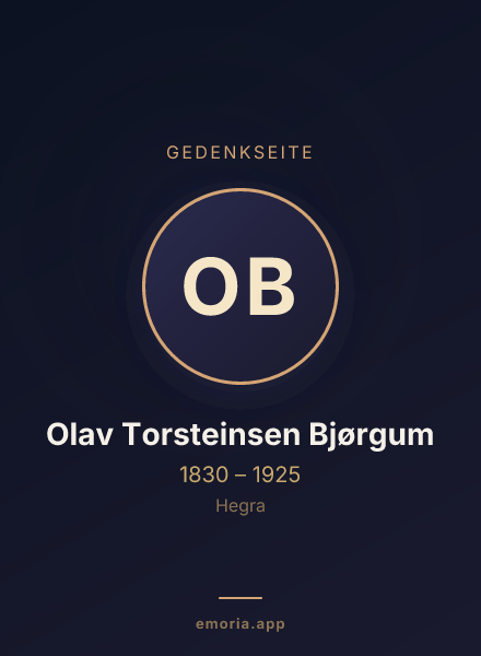 Gedenkportrait von Olav Torsteinsen Bjørgum