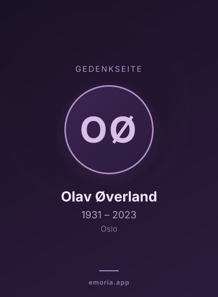 Gedenkportrait von Olav Øverland