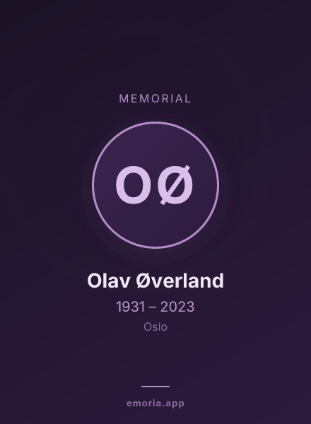 Memorial portrait of Olav Øverland