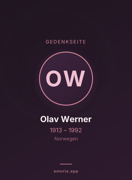 Gedenkportrait von Olav Werner