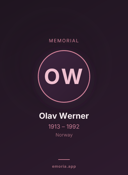 Memorial portrait of Olav Werner