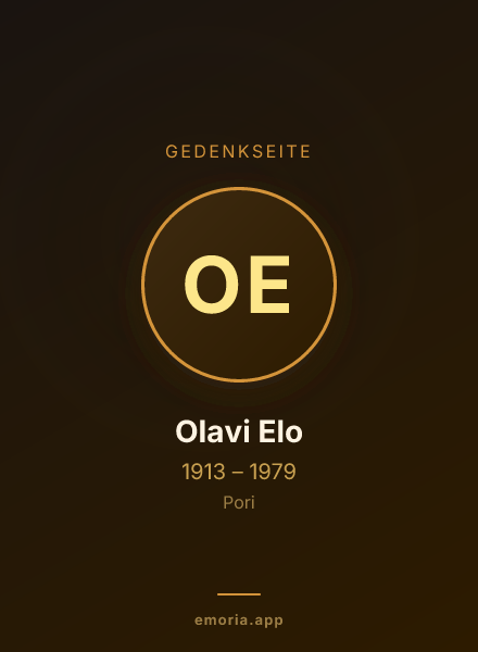 Gedenkportrait von Olavi Elo