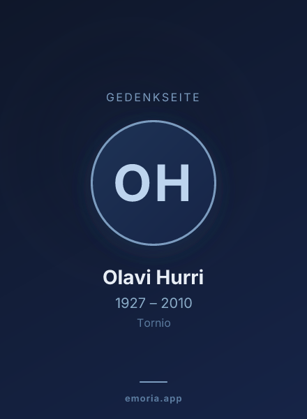 Gedenkportrait von Olavi Hurri