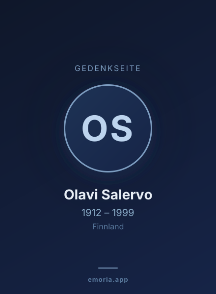 Gedenkportrait von Olavi Salervo