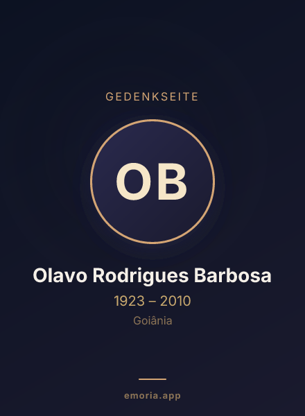 Gedenkportrait von Olavo Rodrigues Barbosa