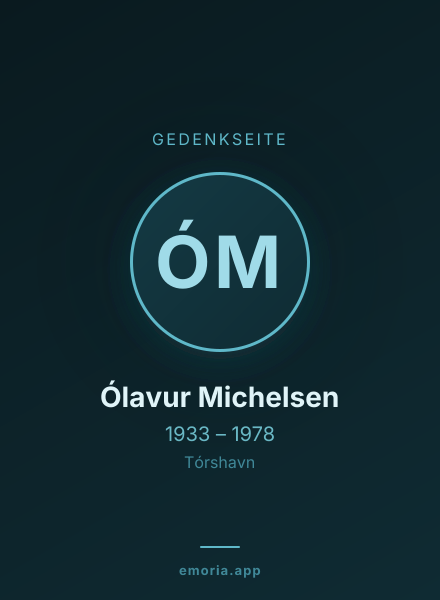 Gedenkportrait von Ólavur Michelsen