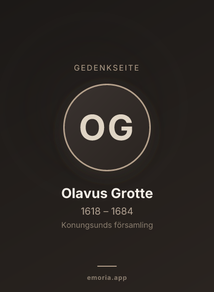 Gedenkportrait von Olavus Grotte