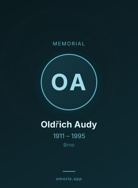Memorial portrait of Oldřich Audy
