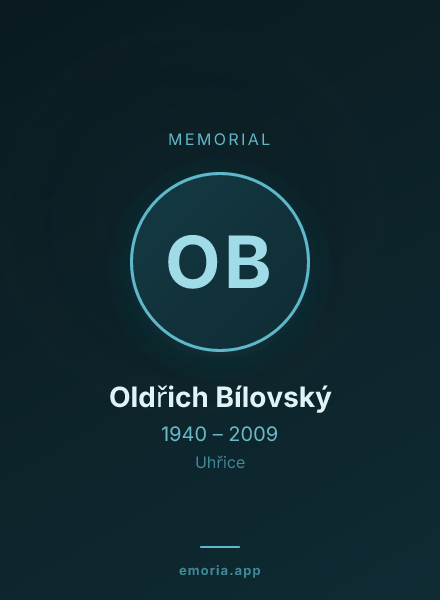Memorial portrait of Oldřich Bílovský