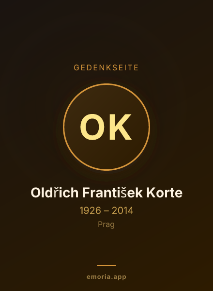 Gedenkportrait von Oldřich František Korte