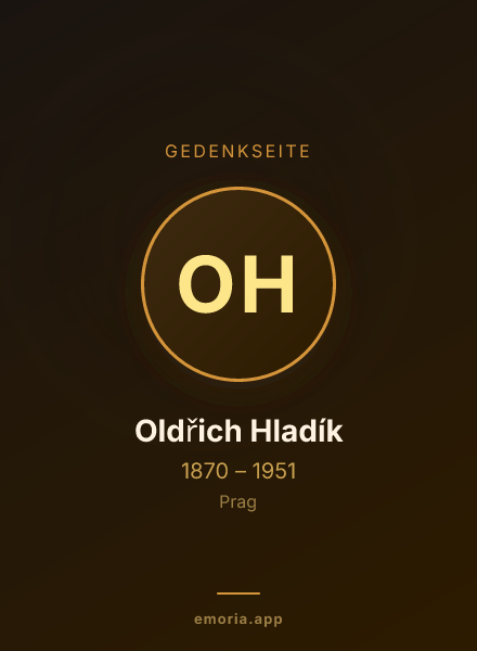 Gedenkportrait von Oldřich Hladík