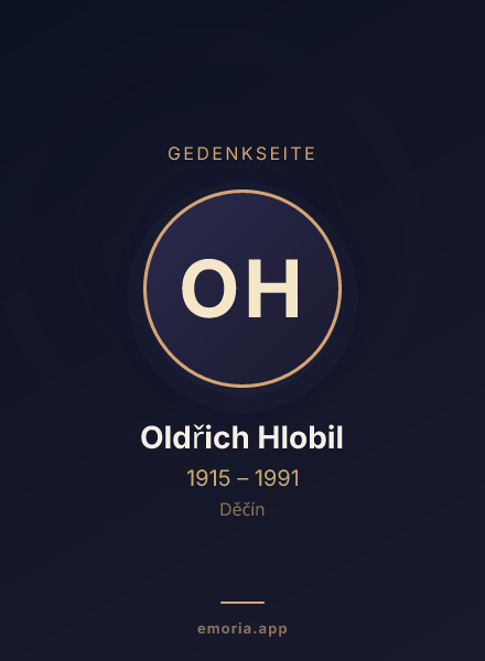 Gedenkportrait von Oldřich Hlobil