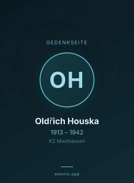 Gedenkportrait von Oldřich Houska