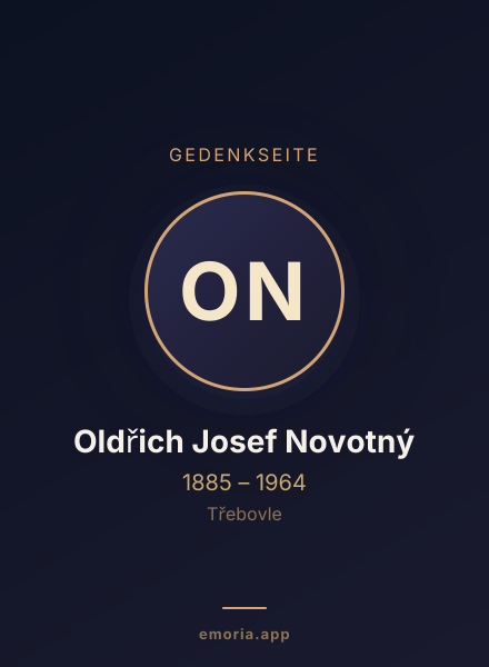 Gedenkportrait von Oldřich Josef Novotný