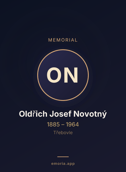 Memorial portrait of Oldřich Josef Novotný
