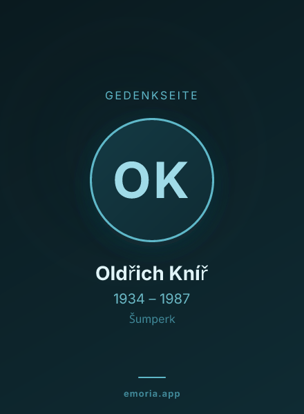 Gedenkportrait von Oldřich Kníř