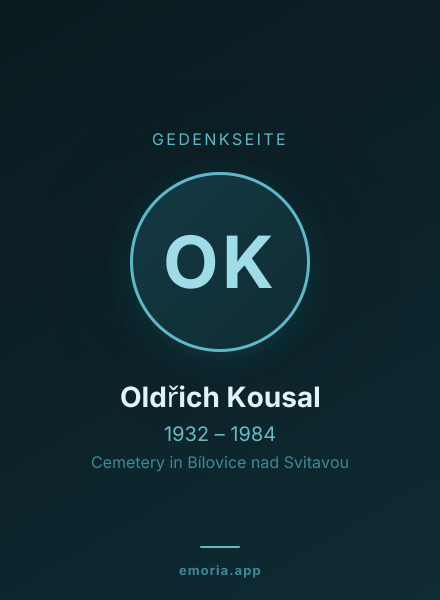 Gedenkportrait von Oldřich Kousal