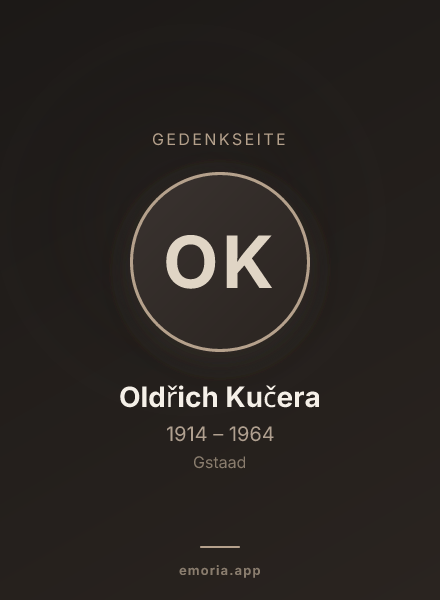 Gedenkportrait von Oldřich Kučera