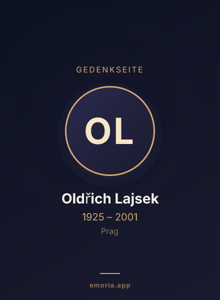 Gedenkportrait von Oldřich Lajsek