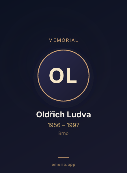 Memorial portrait of Oldřich Ludva