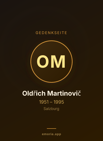 Gedenkportrait von Oldřich Martinovič
