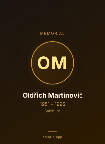 Memorial portrait of Oldřich Martinovič