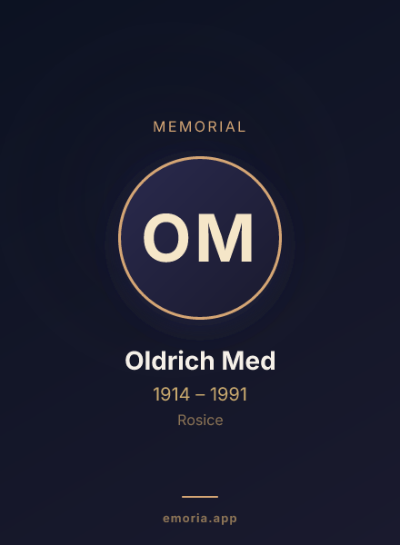 Memorial portrait of Oldrich Med