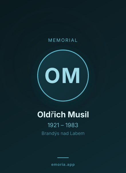 Memorial portrait of Oldřich Musil