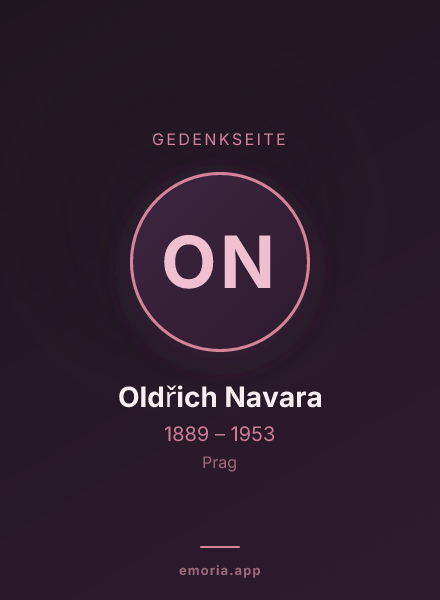 Gedenkportrait von Oldřich Navara