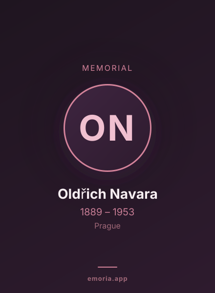 Memorial portrait of Oldřich Navara