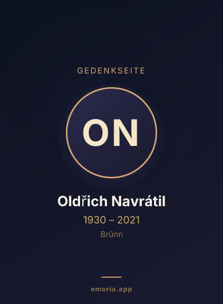 Gedenkportrait von Oldřich Navrátil