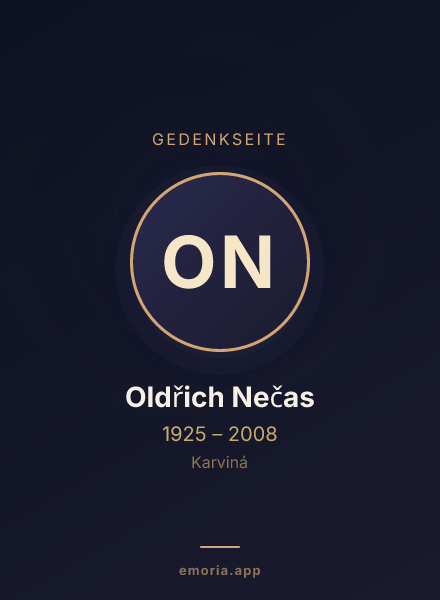 Gedenkportrait von Oldřich Nečas