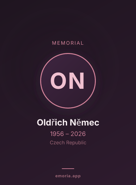 Memorial portrait of Oldřich Němec