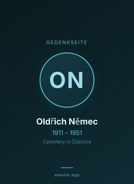 Gedenkportrait von Oldřich Němec