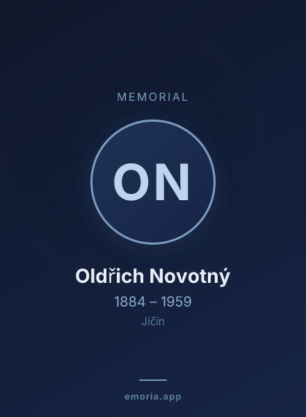 Memorial portrait of Oldřich Novotný