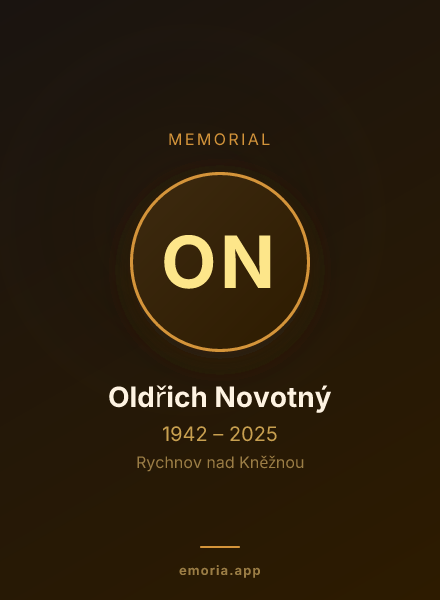 Memorial portrait of Oldřich Novotný