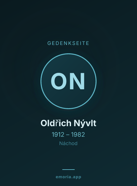 Gedenkportrait von Oldřich Nývlt
