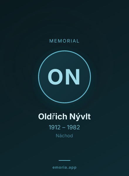 Memorial portrait of Oldřich Nývlt