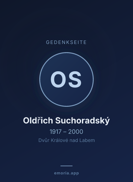 Gedenkportrait von Oldřich Suchoradský